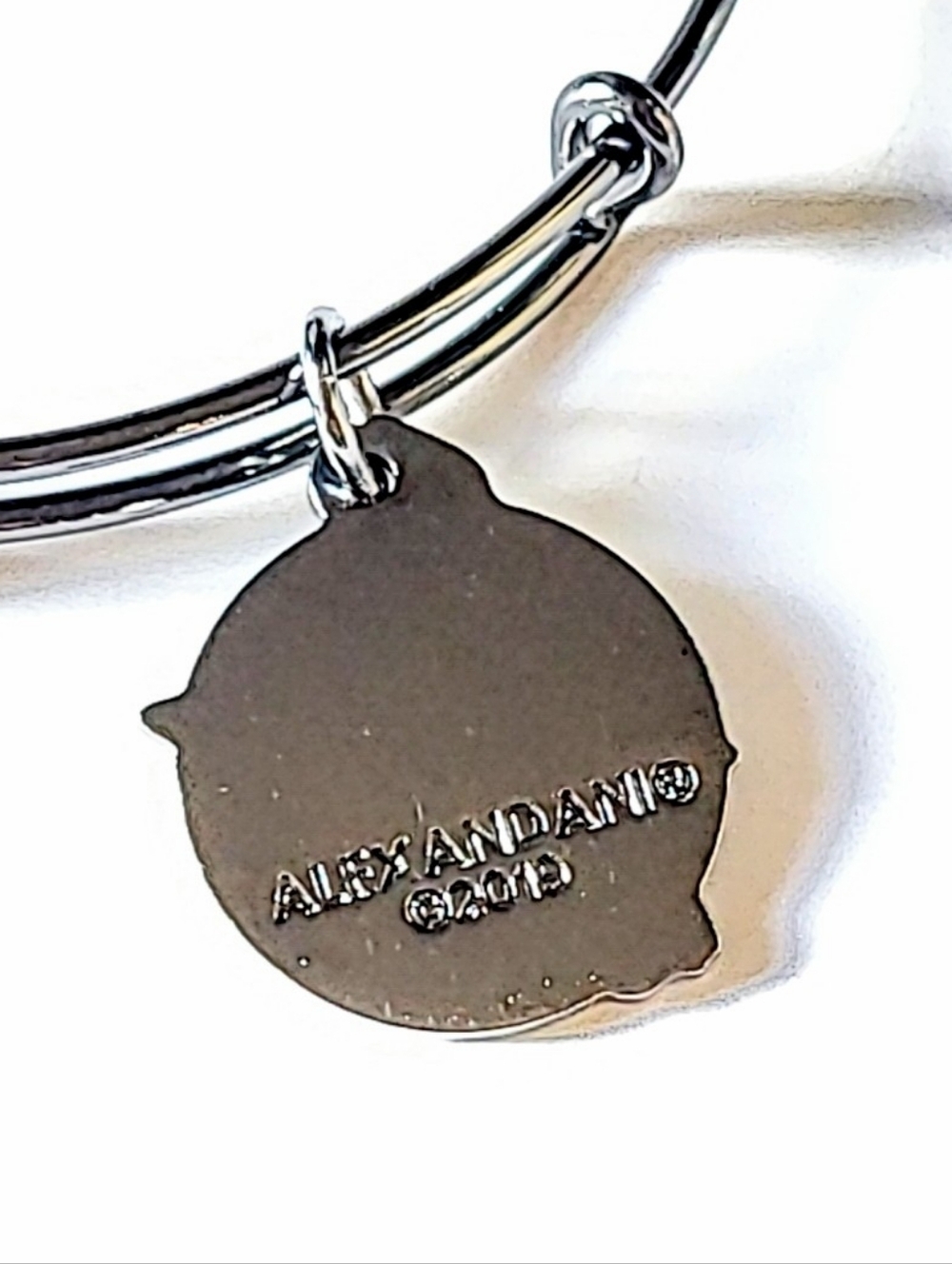 Resting Witch Face Alex and Ani Bracelet in Gunmetal Gray - Picture 4 of 6